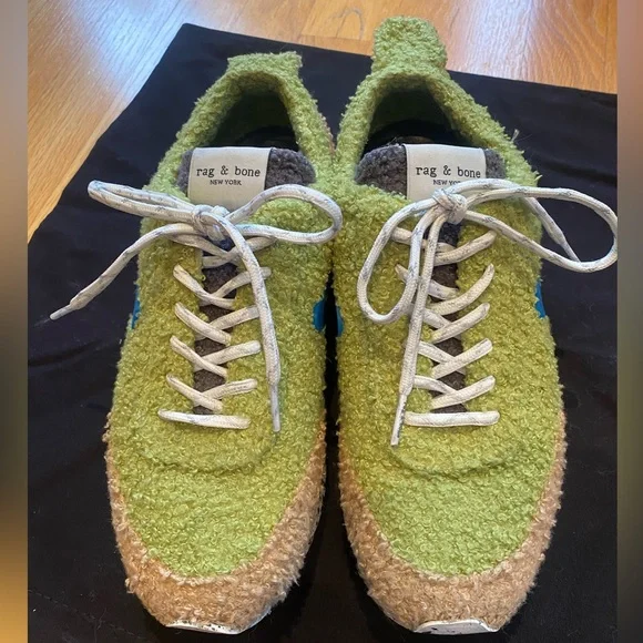 Rag & Bone Green Boucle Sneakers - Picture 9 of 9